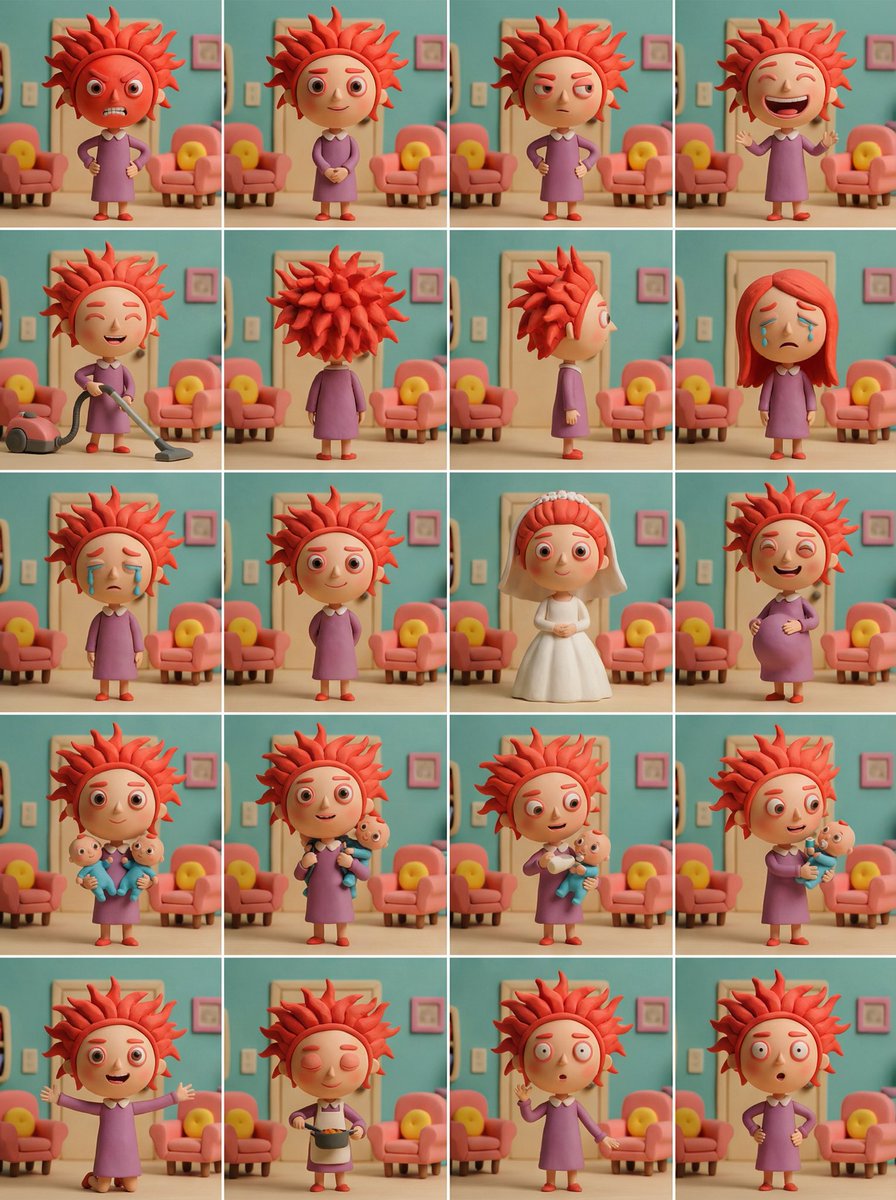 Character Expression and Pose Variation Prompt (20 Patterns)