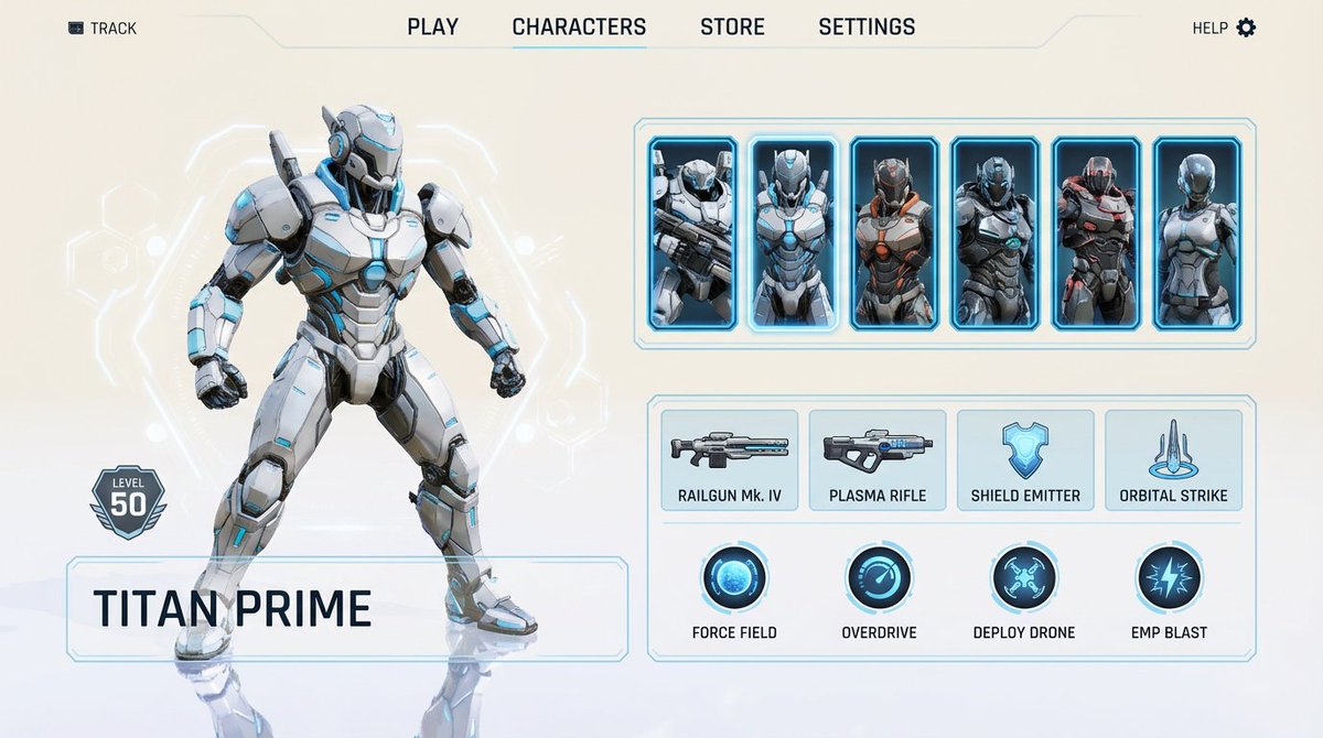 Character Selection Screen Generation