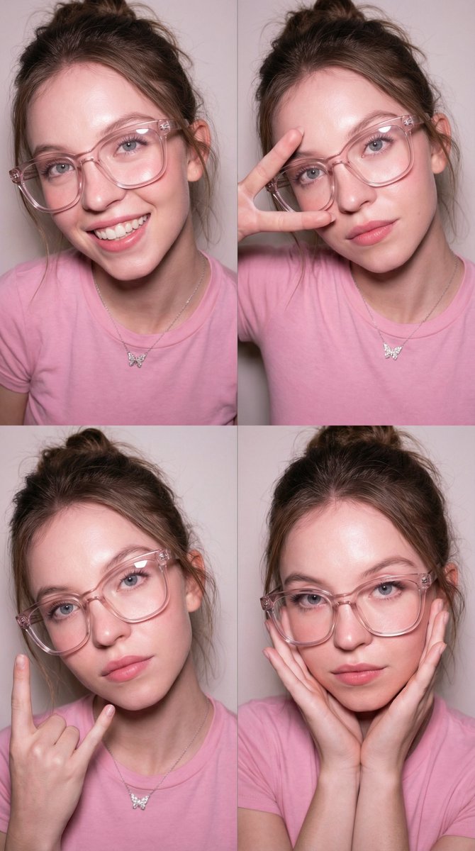 4-Panel Collage Portrait with Flash