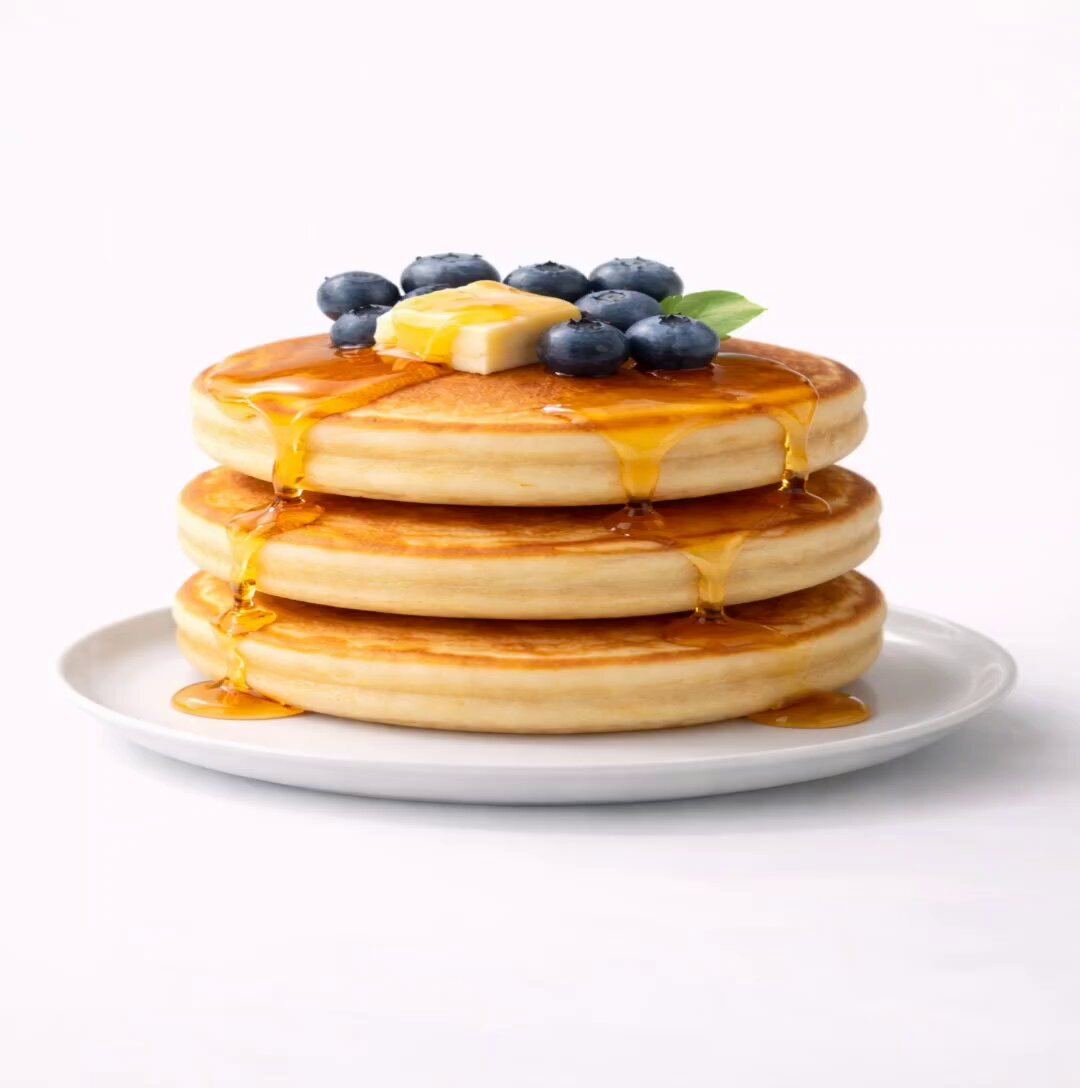 Ultra-Realistic Exploded View Pancake Stack