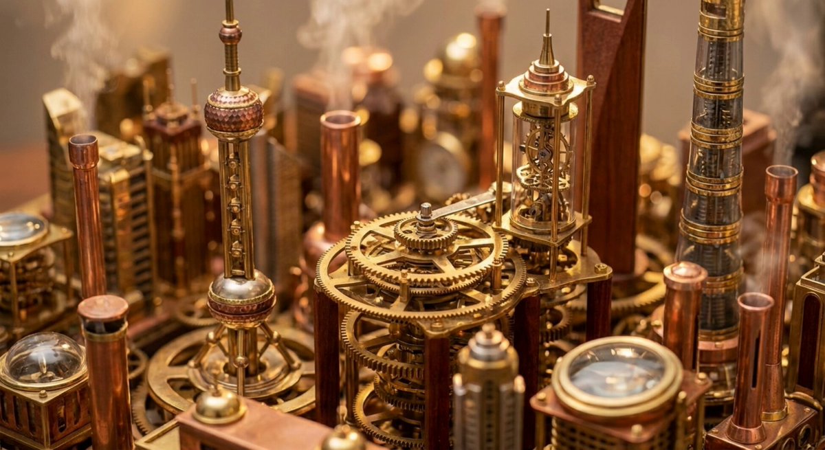 Clockwork City Sculpture Prompt