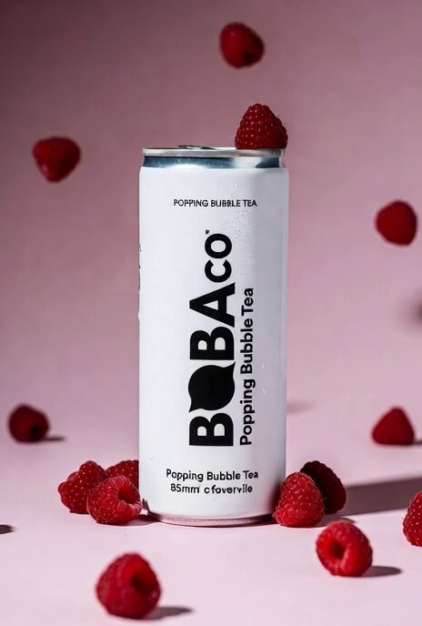 Studio Product Photo Prompt for Boba Tea Can
