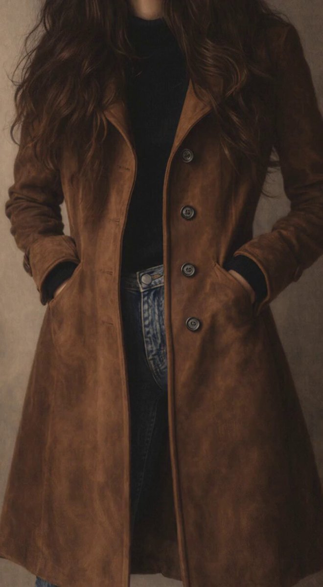 Video Prompt for Suede Trench Coat Showcase