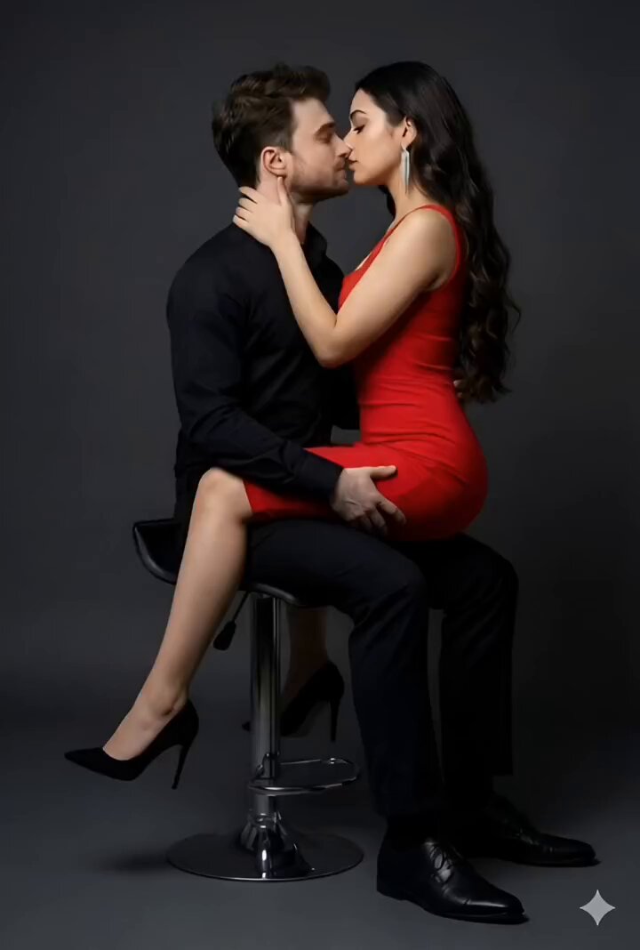 Cinematic High-Fashion Couple Portrait in Studio