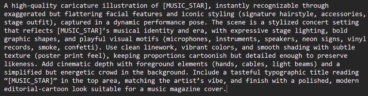 Music Star Poster Generation Template