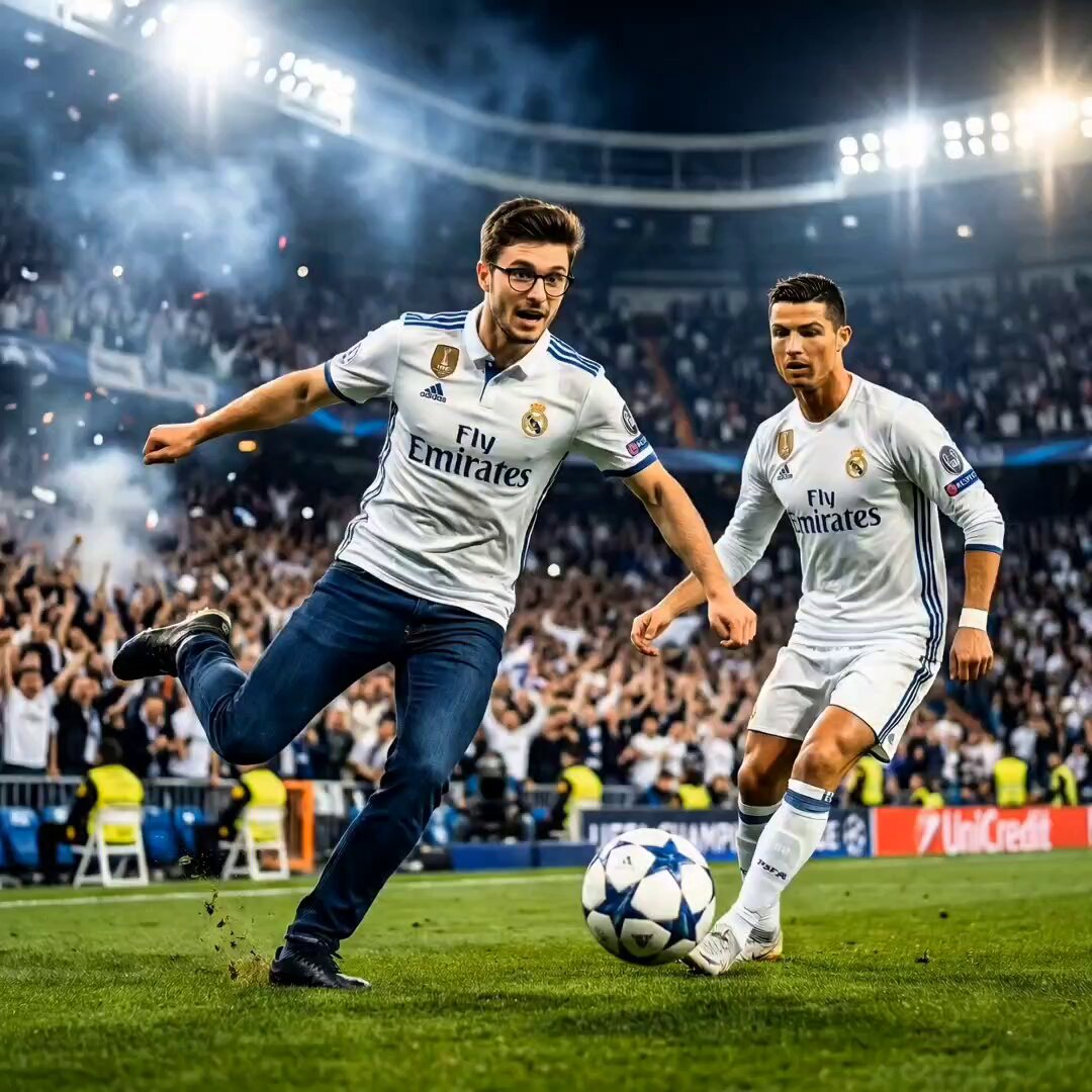 Cinematic Football Skill and Goal Animation Prompt