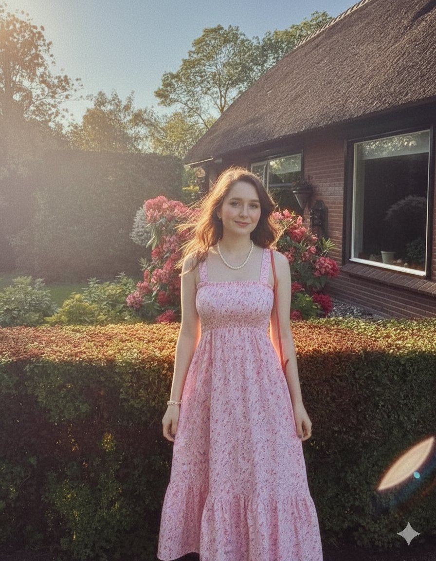 Elegant Summer Portrait in an English Country Garden