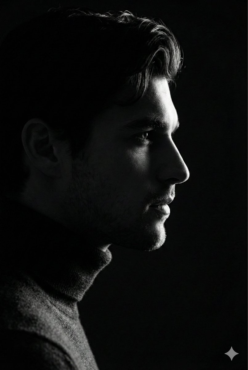 Low-Key Profile Portrait with Single Rim Light