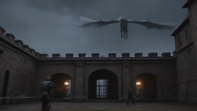 Ancient Castle Siege by Dragon