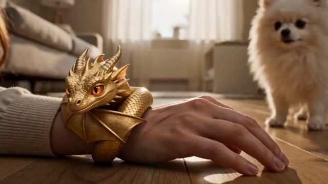 Seedance 2.0 Video Prompt: Golden Tiny Dragon