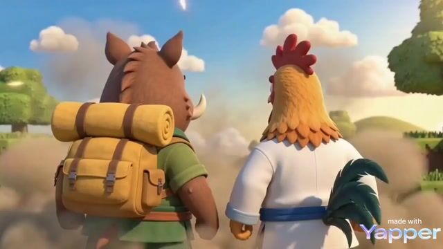 Cinematic Martial Arts Duel: Boar vs. Rooster in Minecraft Style