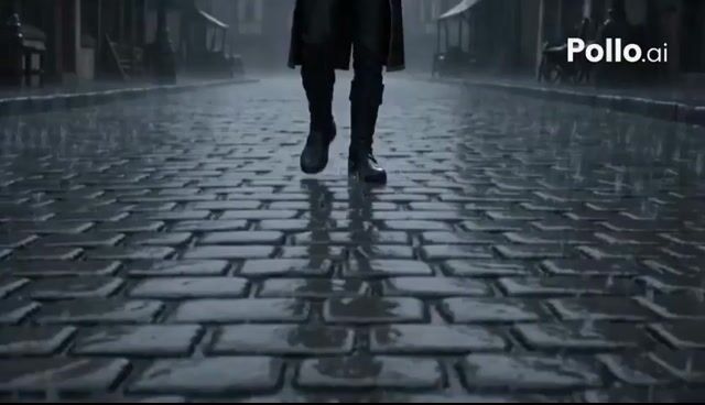 Ray Traced Rain Scene with Character and Dragon Emergence