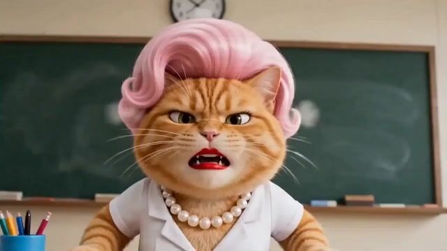 Comedic ADHD Cat Teacher Short Film