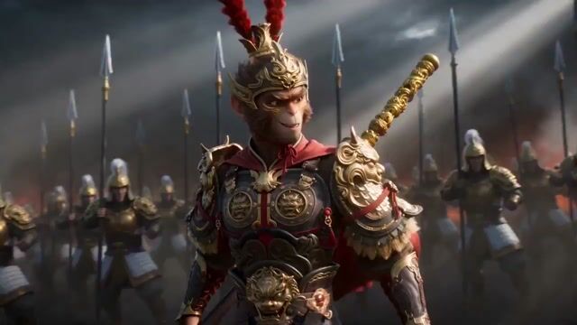 3D Animation Monkey Warrior Battle