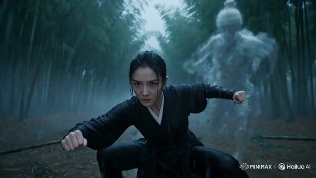 Martial Arts Spirit Battle in a Monsoon