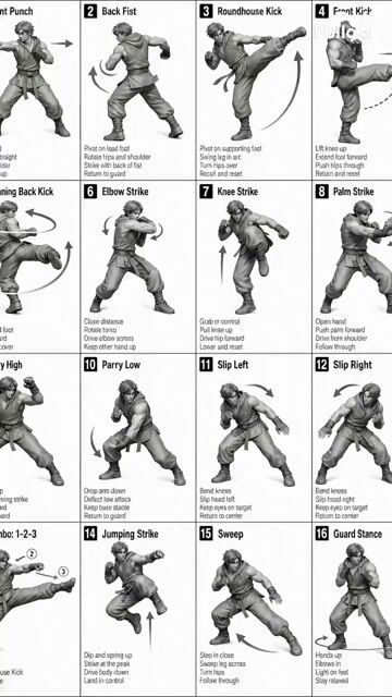 Sequence and Movement Instruction for Martial Arts Video