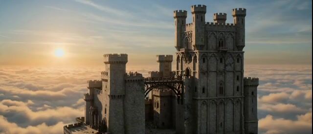 Floating Dragon Castle Sunrise