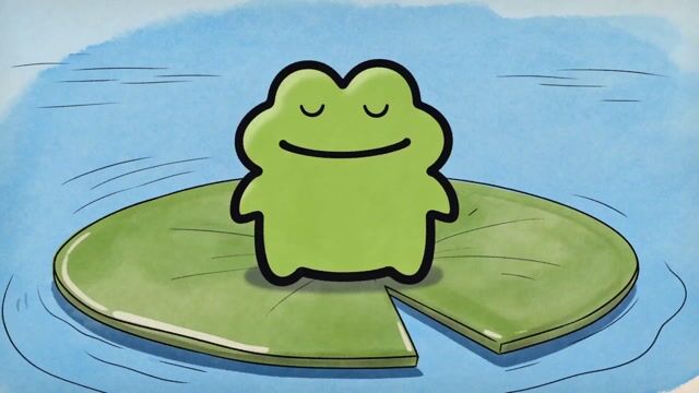 Hand-Drawn Frog Cartoon Animation