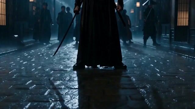Swordsman in Heavy Rain