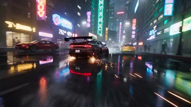 Cyberpunk Drift Time Freeze