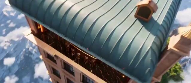 Coffee Shop Cinematic Aerial Descent