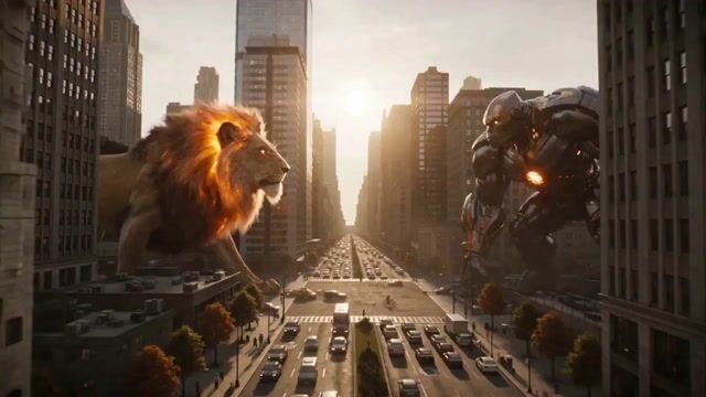 Fire Lion vs Mech Warrior
