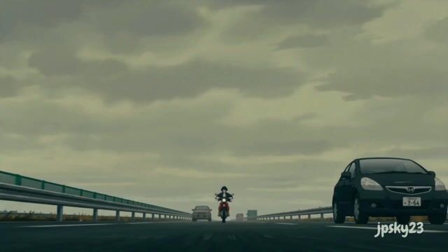 Cinematic Anime Motorcycle Rider Video Sequence