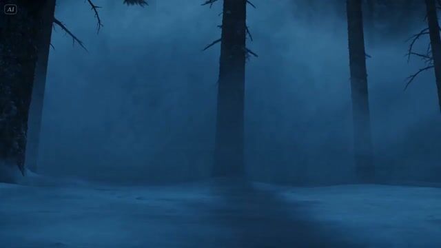 Dark Fantasy Frozen Wolf Hunt