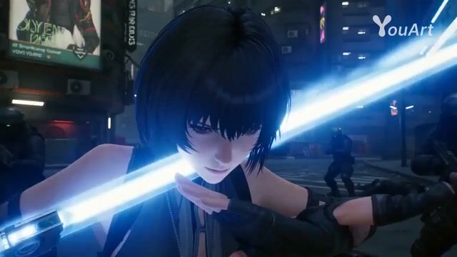 Cyberpunk Assassin CGI Scene
