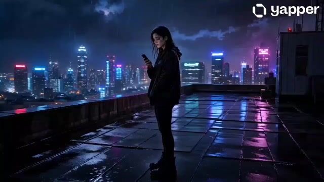 Melancholic Rainy Rooftop Character Study