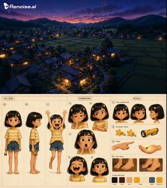 Hina Character Animation with Storyboard Mapping
