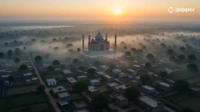 Misty Eid Morning Village