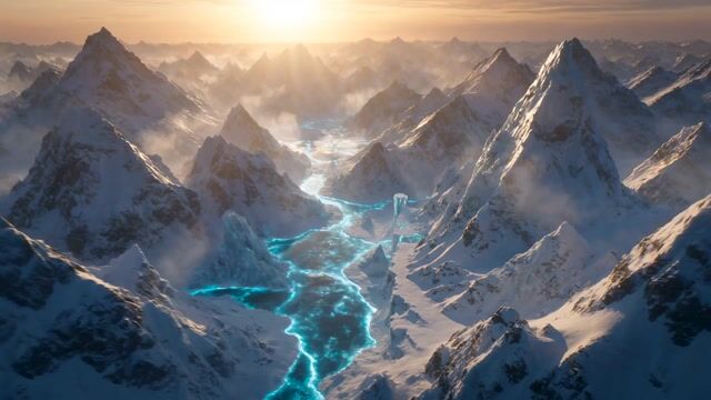 Epic Fantasy Ice Lion Rider