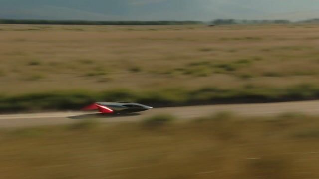 Futuristic Hovercraft on Savanna Hardpack