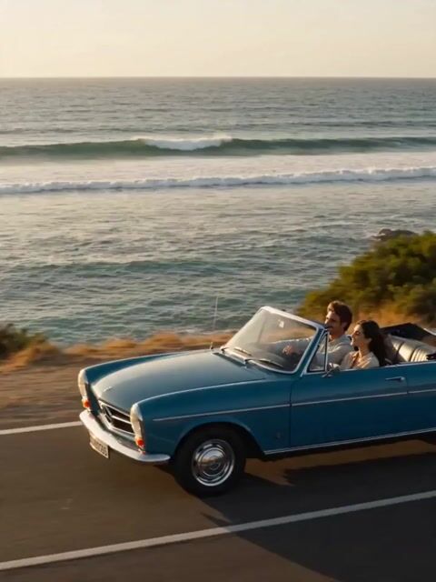 Golden Hour Coastal Highway Drift