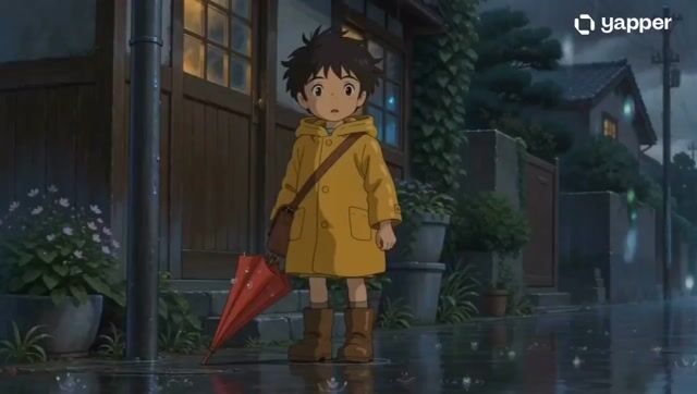Studio Ghibli Rainy Village Animation