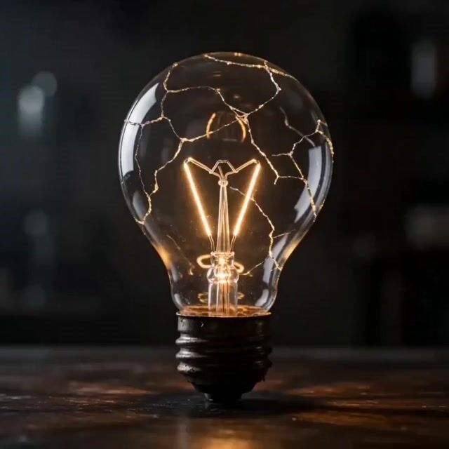 Miniature City Timelapse Inside Light Bulb