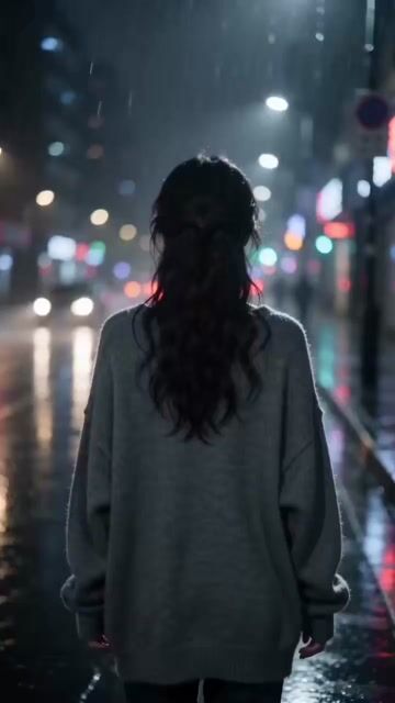 Cinematic Rain Night 'White Moonlight' Video Prompt