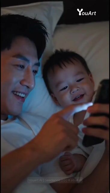 Father and Baby Bedroom Scene Prompt for Seedance 2.0